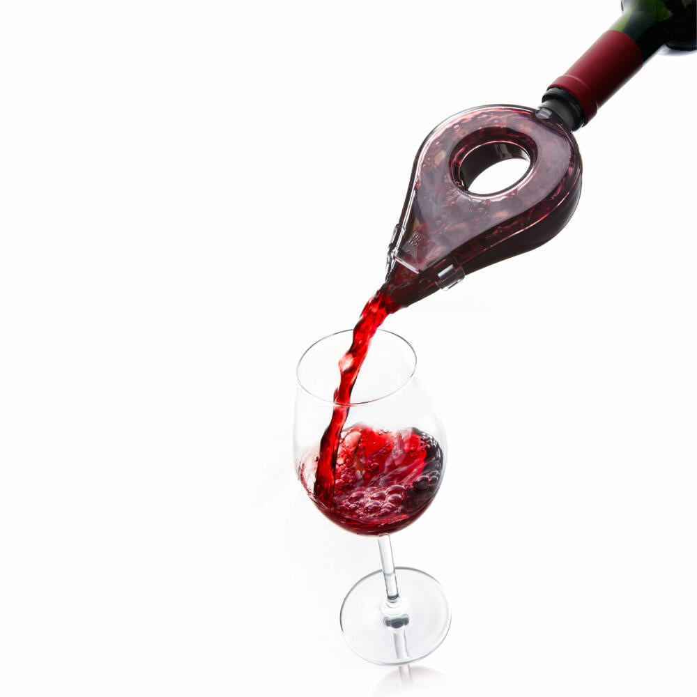 Vacu Vin Weinbelüfter Grau, Aufsteck-Belüfter, Wein-Ventil, Ausgießer, Kunststoff, Grau, 1854660