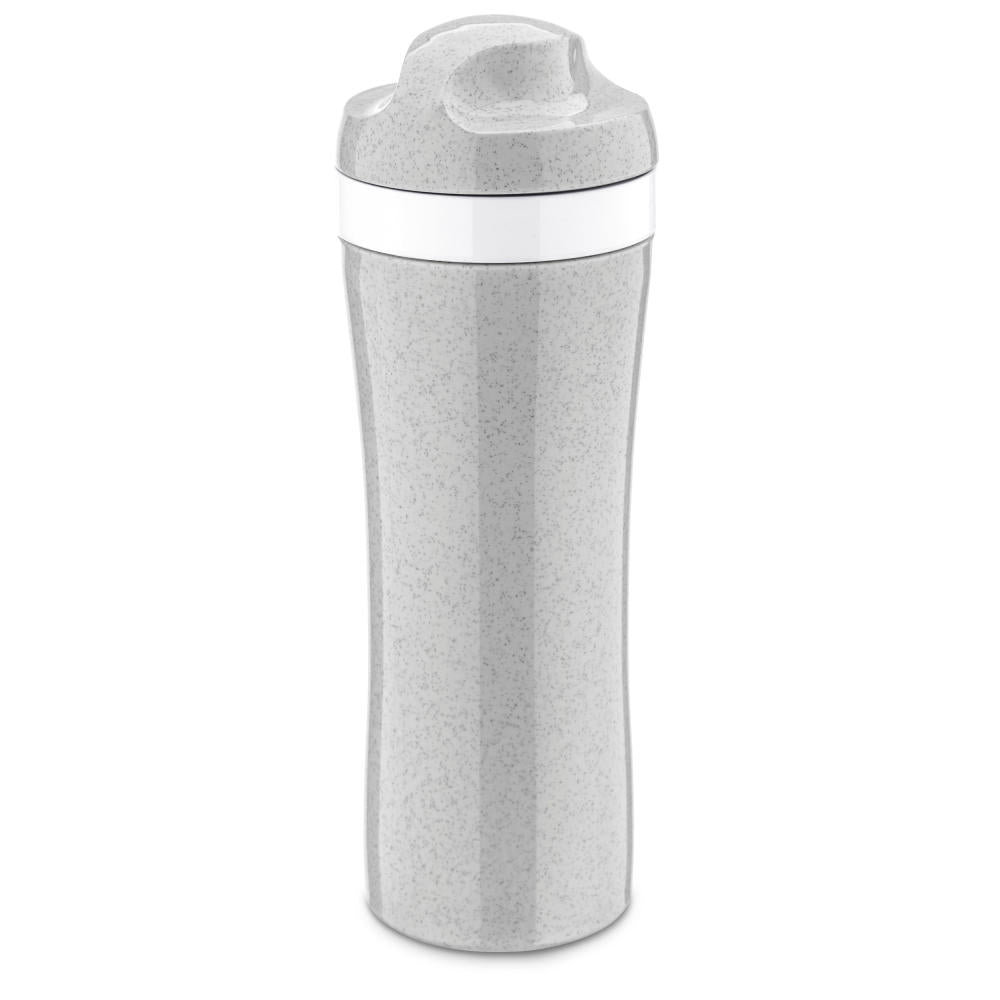 Koziol Oase drinking bottle, drinking bottle, outdoor bottle, drink bottle, water bottle, plastic, Organic Grey, 425 ml, 3708670