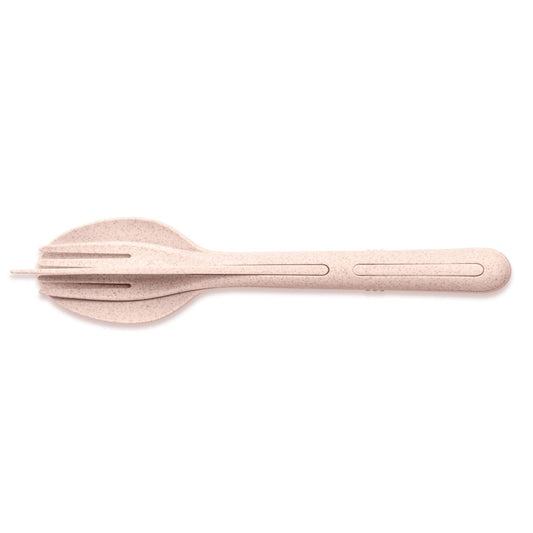 Koziol Klikk Besteck-Set, 3-tlg., Löffel, Gabel, Messer, Besteck, Kunststoff, Organic Pink, 22.2 cm, 4003669