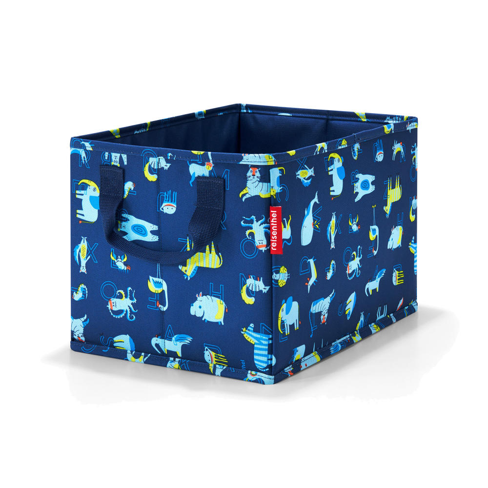 reisenthel storagebox kids, storage box, fabric box, box, polyester fabric, ABC Friends Blue, 18 L, IY4066