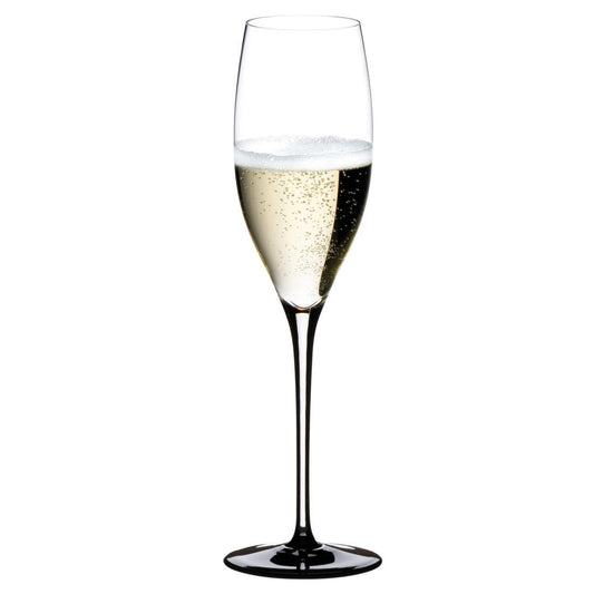 Riedel Sommeliers Black Tie Champagner, Champagnerglas, Sektglas, hochwertiges Glas, 330 ml, 4100/28