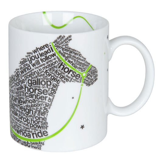 Könitz Criss Cross Animals Horse Mug, Cup, Coffee Cup, Porcelain, Horse, Multi-Coloured, 300 ml, 11 1 002 2305