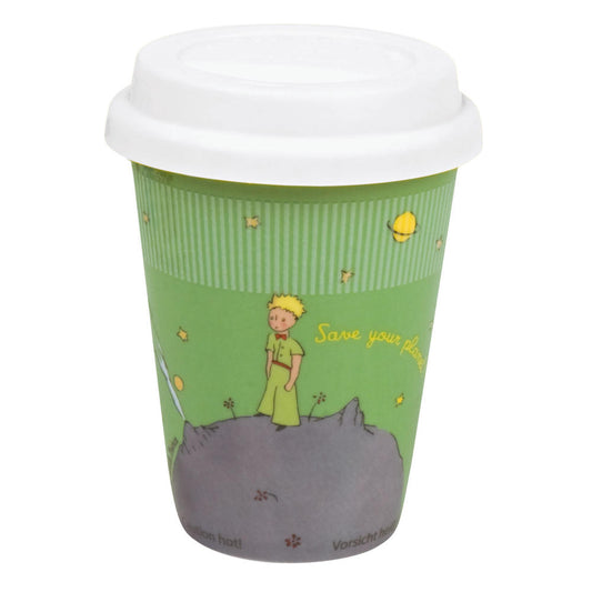 Könitz Der Kleine Prinz Save Your Planet Coffee To Go Mug mit Deckel, Becher, Kaffebecher, Porzellan, 380 ml, 11 5 162 1358