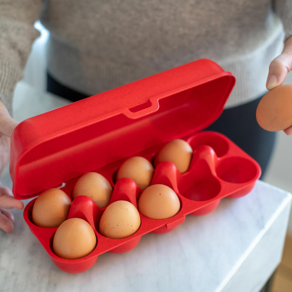 Koziol Eierbox Eggs To Go, Eierkarton, Kunststoff, Organic Red, für 10 Eier, 3179676