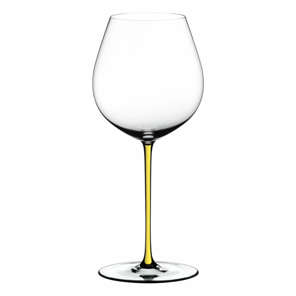 Riedel Fatto A Mano Old World Pinot Noir, red wine glass, wine glass, high-quality glass, yellow, 705 ml, 4900/07Y