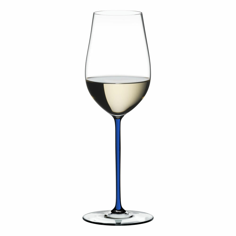 Riedel Fatto A Mano Riesling / Zinfandel, Rotweinglas, Weinglas, Hochwertiges Glas, Dark Blue, 395 ml, 4900/15D