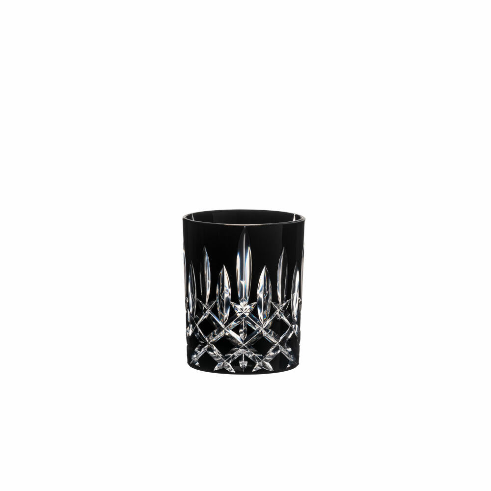 Riedel Laudon Becher, Whiskybecher, Tumbler, Trinkbecher, Glas, Trinkglas, Kristallglas, Schwarz, H 10 cm, 1515/02S3B