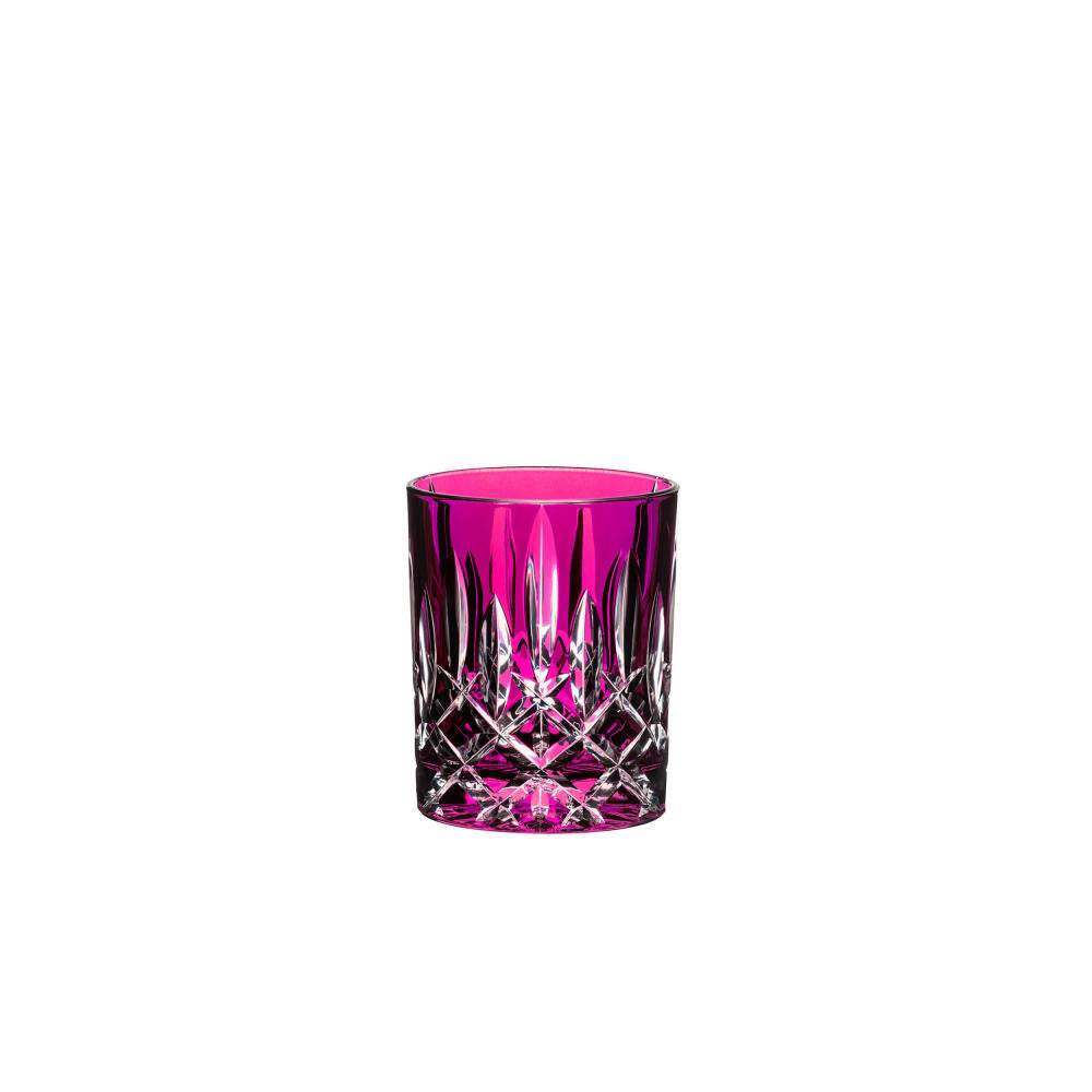 Riedel Laudon Becher, Whiskybecher, Tumbler, Trinkbecher, Glas, Trinkglas, Kristallglas, Pink, H 10 cm, 1515/02S3P