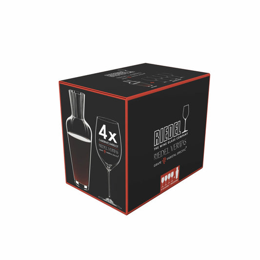 Riedel Veritas Cabernet Merlot Mosel, 5-tlg., Rotweingläser, Dekanter, Rotweinglas, 5449/0-MOS