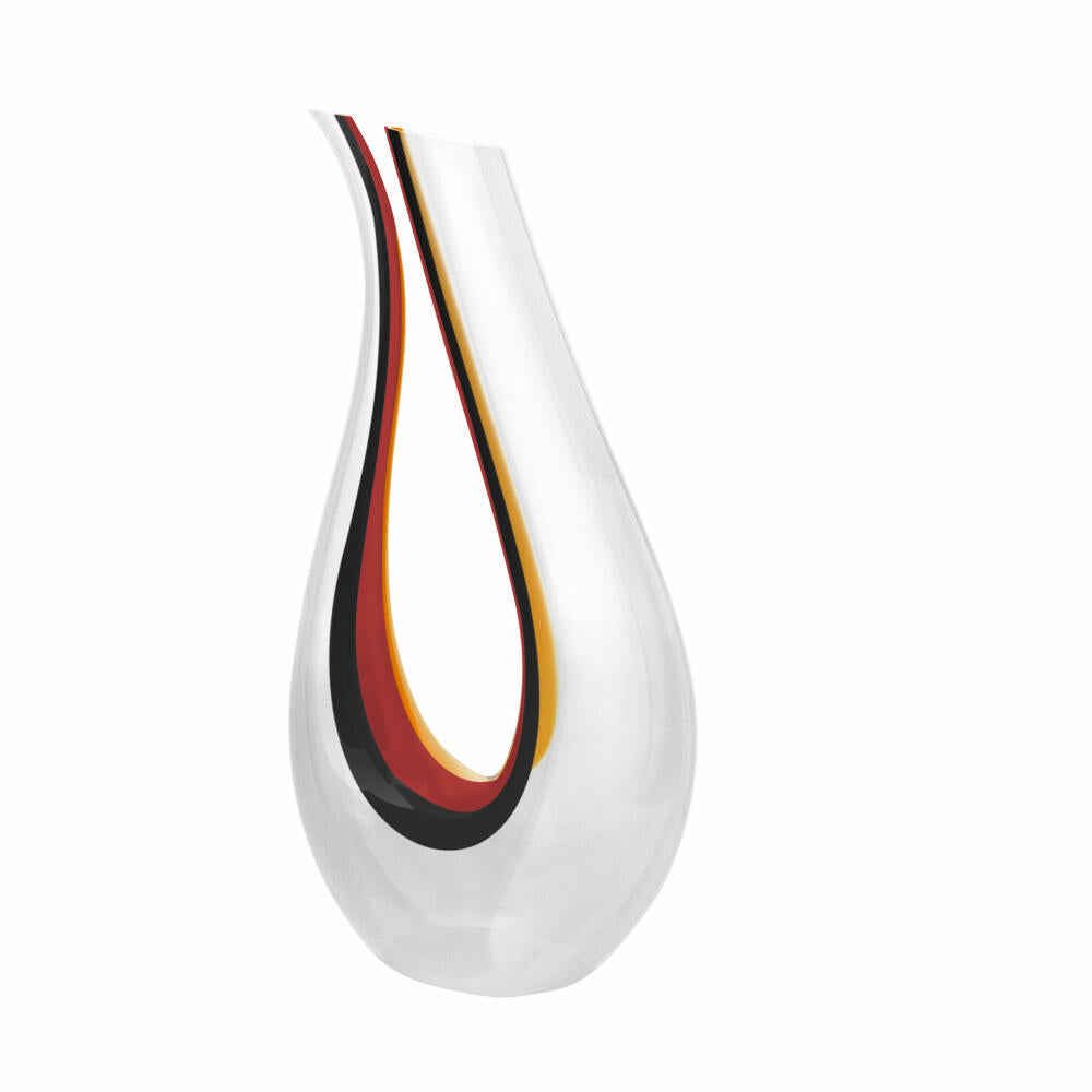 Riedel Dekanter Amadeo, Weinkaraffe, Weindekanter, Kristallglas, Schwarz, Rot, Gelb, 0.75 L, 1756/13S26