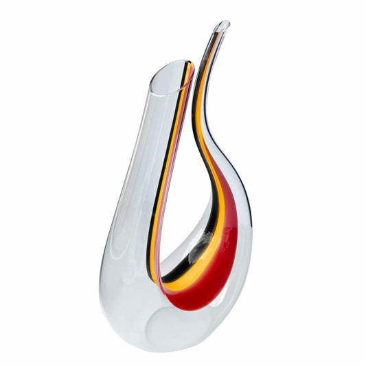 Riedel Dekanter Amadeo, Weinkaraffe, Weindekanter, Kristallglas, Schwarz, Gelb, Rot, 0.75 L, 1756/13S28