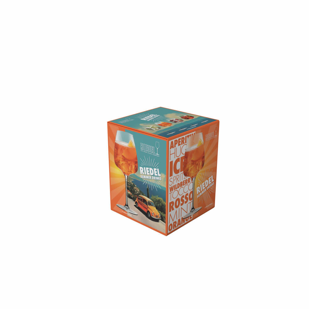 Riedel Summer Drinks Aperitivo, 4er Set, Cocktailglas, Aperitifglas, Gin Tonic Glas, Kristallglas, 550 ml, 5515/25