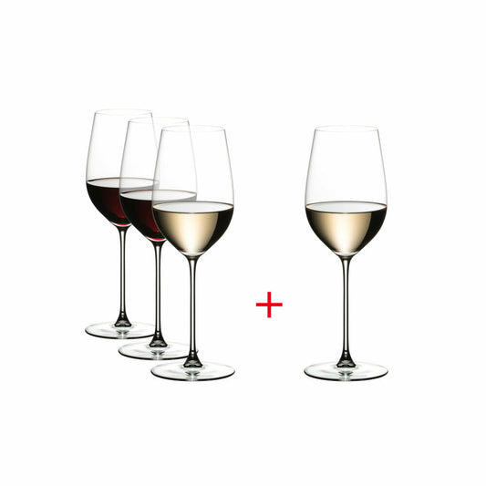 Riedel Veritas Riesling Zinfandel, 4er Vorteilsset, Weißweinglas, Weinglas, Kristallglas, 395 ml, 5449/15