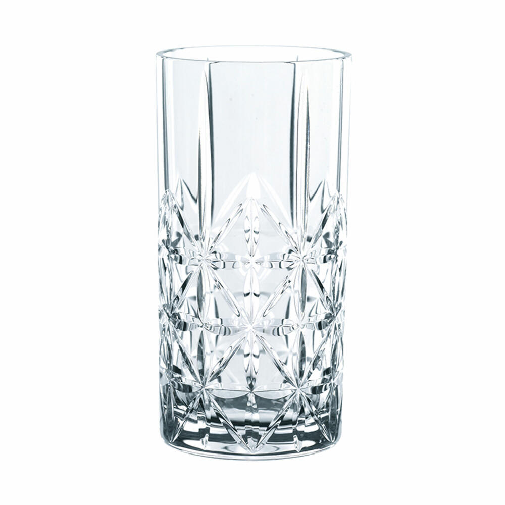 Riedel Vivant Longdrink, 4er Set, Longdrinkglas, Longdrinkgläser, Wasser, Hochwertiges Glas, 375 ml, 0484/04