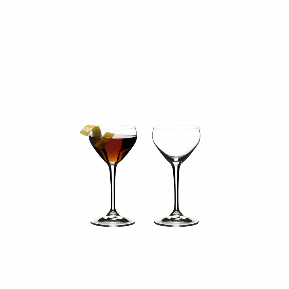 Riedel Drink Specific Glassware Nick & Nora, 2er Set, Martiniglas, Apertitifglas, Cocktailglas, Hochwertiges Glas, 140 ml, 6417/05