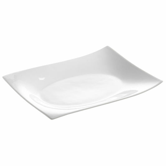 Maxwell & Williams Motion Platte Eckig, Tablett, Servierplatte, Eckig, Porzellan, Weiß, 30 cm x 22 cm, RP00330