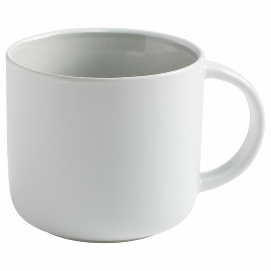 Maxwell & Williams Tint Becher, Tasse, Kaffeebecher, Trinkbecher, Porzellan, Weiß / Hellgrau, 450 ml, DI0007