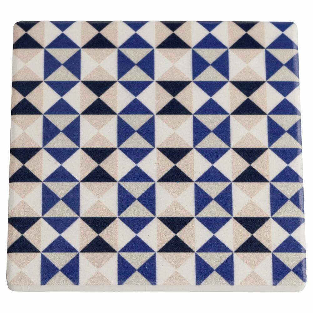 Maxwell &amp; Williams Medina Ceramic Coaster Nador, Ceramic Tray, Tray, Ceramic / Cork, Multi-Colour, 9.5 cm, DU0015
