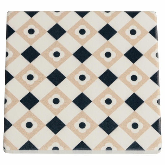 Maxwell &amp; Williams Medina Ceramic Coaster Zagora, Ceramic Tray, Tray, Ceramic / Cork, Multi-Coloured, 9.5 cm, DU0018