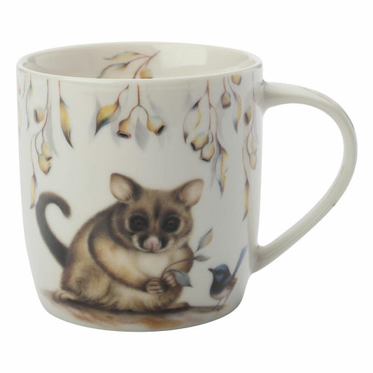 Maxwell & Williams Sally Howell Becher Brushtail Possum & Wren, Tasse, in Geschenkdose, Porzellan, Metall, Mehrfarbig, 375 ml, DX0466