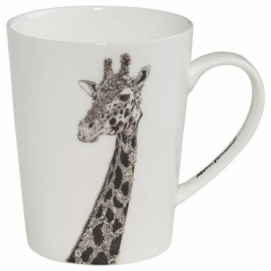 Maxwell & Williams Becher Marini Ferlazzo - African Giraffe hoch, Porzellan, Schwarz, Weiß, 460 ml, DX0514