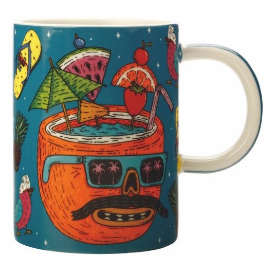 Maxwell & Williams Mulga Becher Coconut, Tasse, in Geschenkbox, Porzellan, Mehrfarbig, 450 ml, DX0698