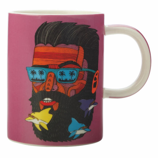 Maxwell & Williams Mulga Becher Dolphin Man, Tasse, in Geschenkbox, Porzellan, Mehrfarbig, 450 ml, DX0707