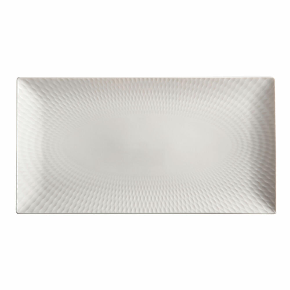 Maxwell & Williams Round Platte Diamonds, Servierplatte, Kuchenplatte, Porzellan, Weiß, 35x19 cm, DV0176