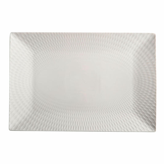 Maxwell & Williams Round Platte Diamonds, Servierplatte, Kuchenplatte, Porzellan, Weiß, 36x25 cm, DV0177