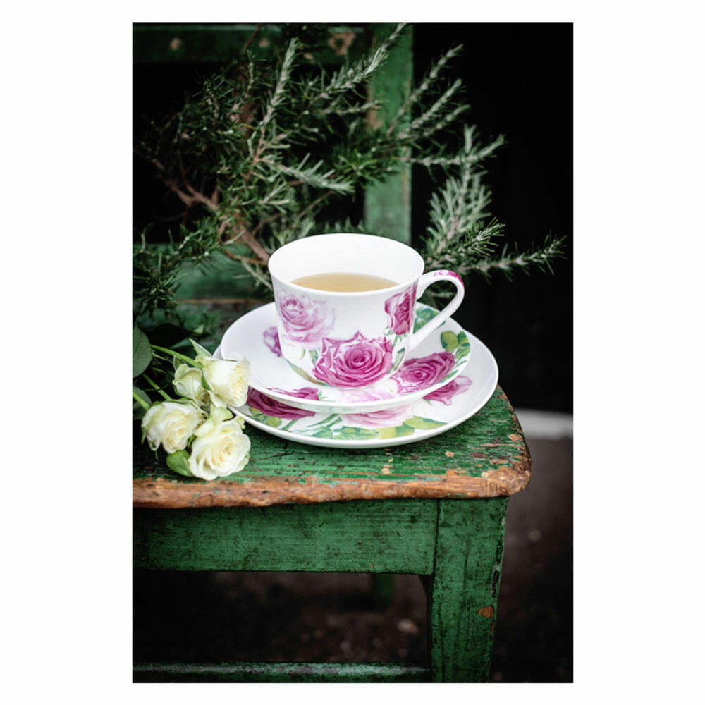 Maxwell & Williams Becher Rose - Katherine Castle Floriade, Tasse, Kaffeetasse, Bone China, Bunt, 350 ml, JY0038