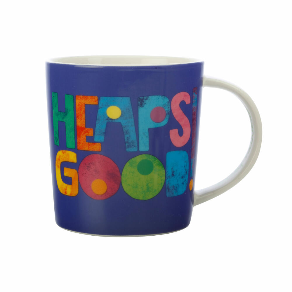 Maxwell & Williams Becher Be Kind - Heaps Good, Kaffeebecher, Tasse, Porzellan, Bunt, 380 ml, DX1075