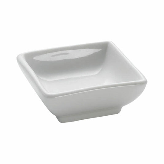 Maxwell & Williams Square Dipschale Eckig, Schale, Schälchen, Snackschale, Porzellan, Weiß, 40 ml, 7 cm, Z857