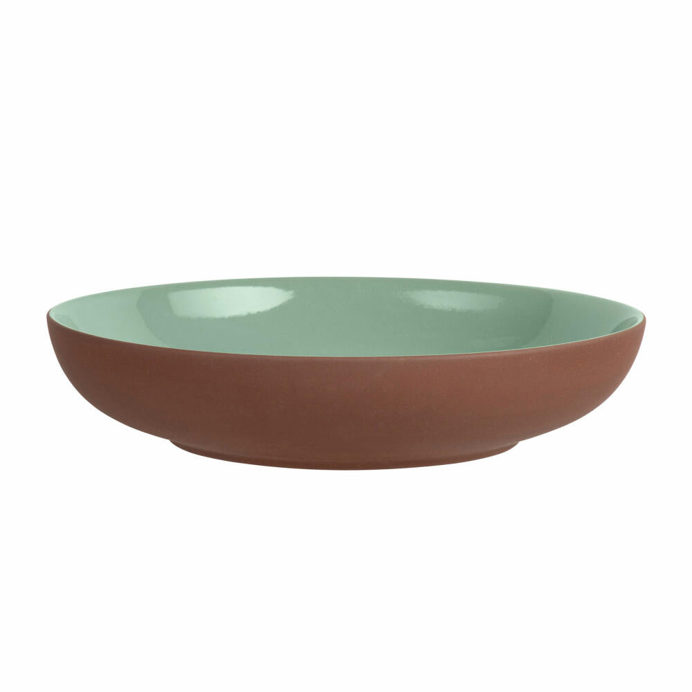 Maxwell & Williams SIENNA Schüssel Flach, Suppenschüssel, Pastateller, Keramik, Grün, Ø 22 x 4.5 cm, LM0010