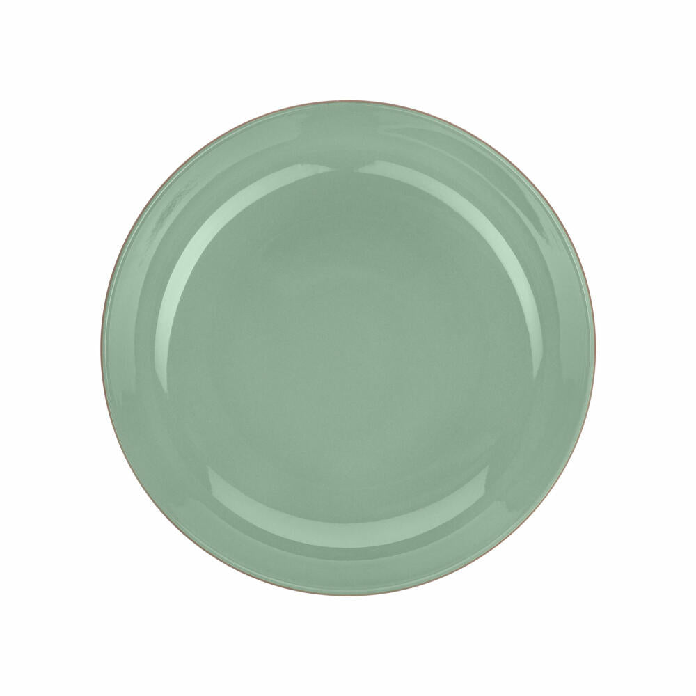 Maxwell & Williams SIENNA Schüssel Flach, Suppenschüssel, Pastateller, Keramik, Grün, Ø 22 x 4.5 cm, LM0010