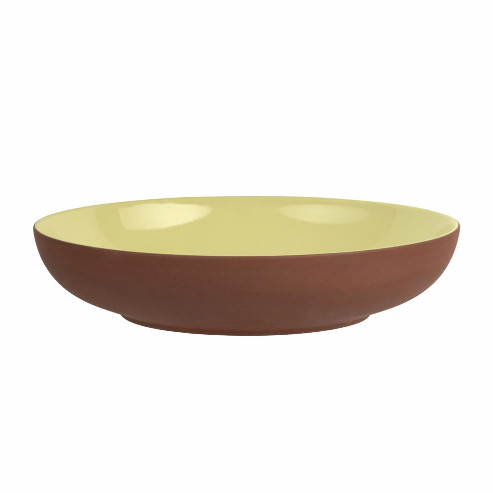 Maxwell &amp; Williams SIENNA Flat Bowl, Soup Bowl, Pasta Plate, Ceramic, Yellow, Ø 22 x 4.5 cm, LM0030