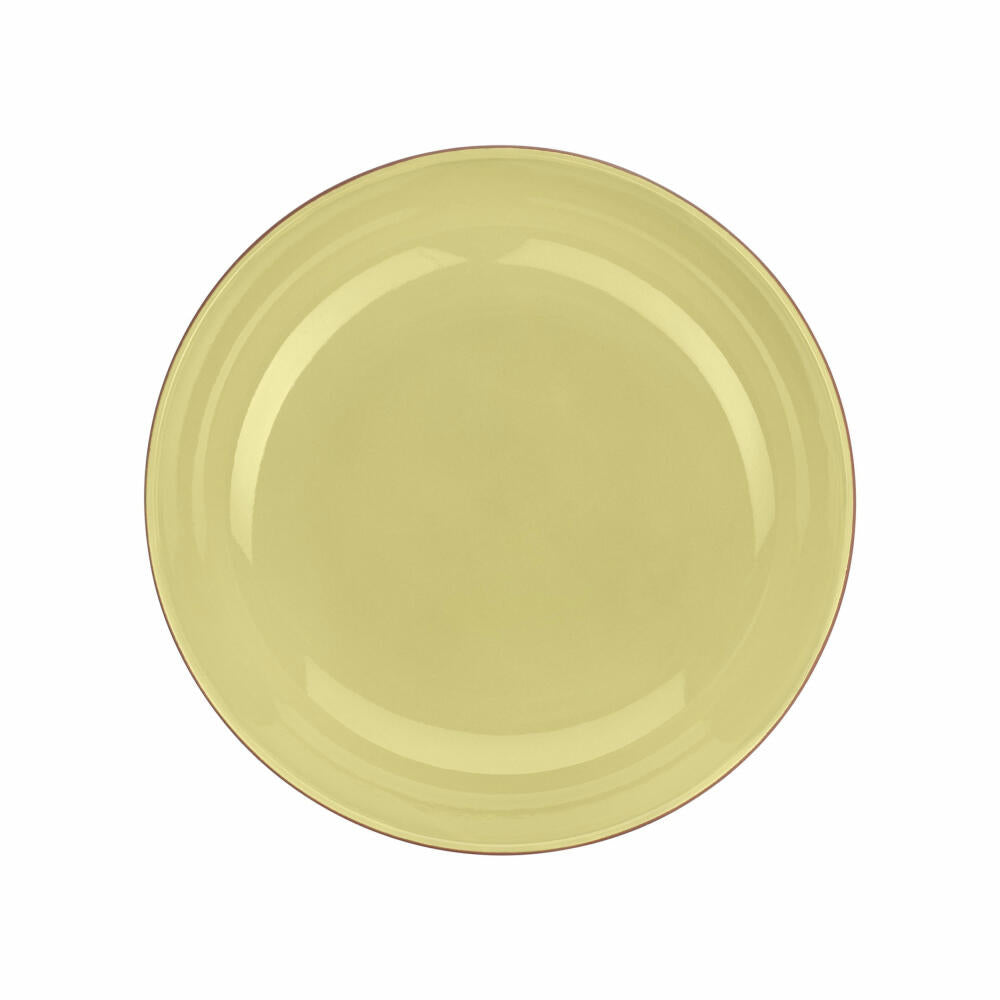 Maxwell &amp; Williams SIENNA Flat Bowl, Soup Bowl, Pasta Plate, Ceramic, Yellow, Ø 22 x 4.5 cm, LM0030