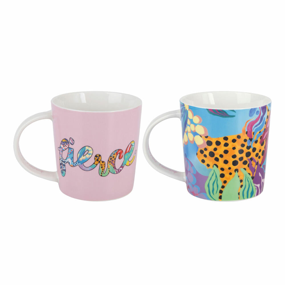 Maxwell &amp; Williams BE FIERCE mug set Fiece, set of 2, coffee mug, tea cup, cup, in gift box, porcelain, 380 ml, DX1283
