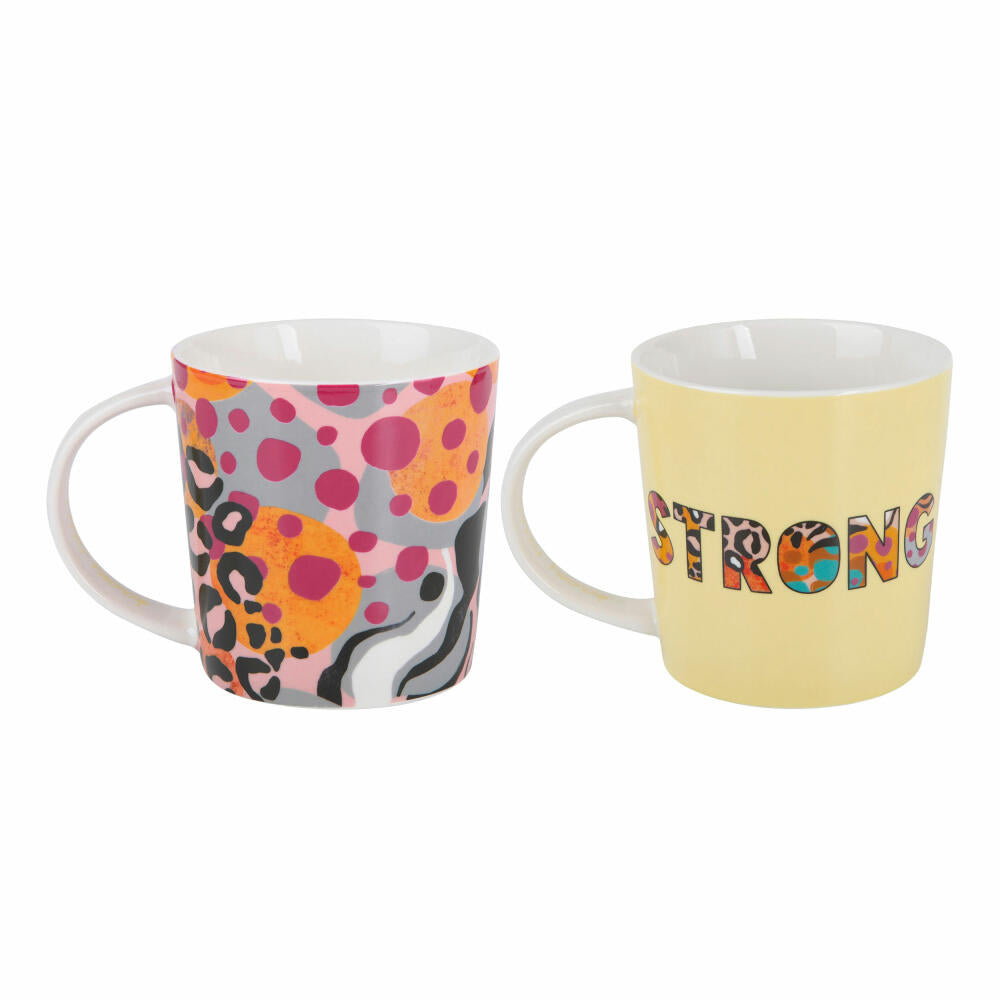 Maxwell & Williams BE FIERCE Becher-Set Strong, 2er Set, Kaffeebecher, Teetasse, Tasse, in Geschenkbox, Porzellan, 380 ml, DX1284