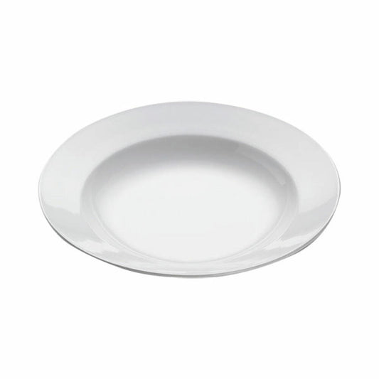 Maxwell &amp; Williams Round Plate Pasta Bistro Rim, Dinner Plate, Dinner Plate, Pasta Plate, Tableware, Porcelain, White, 28 cm, BD0018