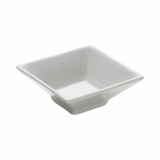 Maxwell & Williams Square Dipschale Trapez, Schale, Schälchen, Snackschale, Porzellan, Weiß, 55 ml, Z1474