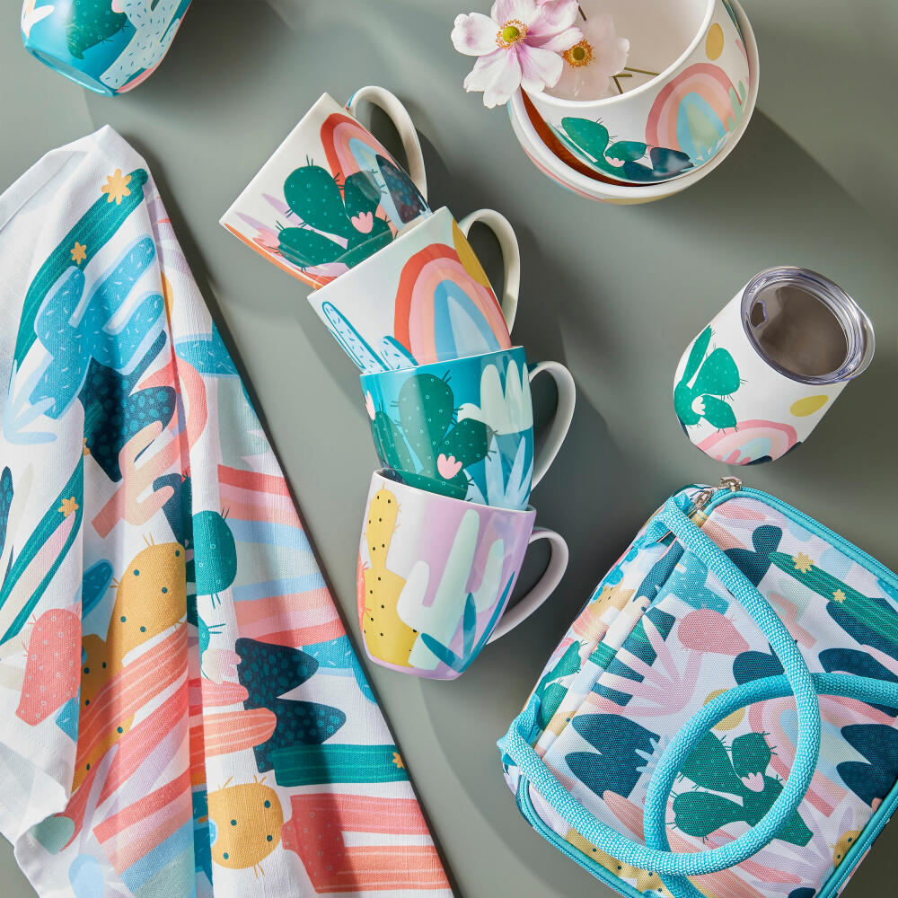 Maxwell &amp; Williams RJ Sunset Mug Cactus, Coffee Mug, Tea Cup, Cup, in Gift Box, Porcelain, 510 ml, DX1329