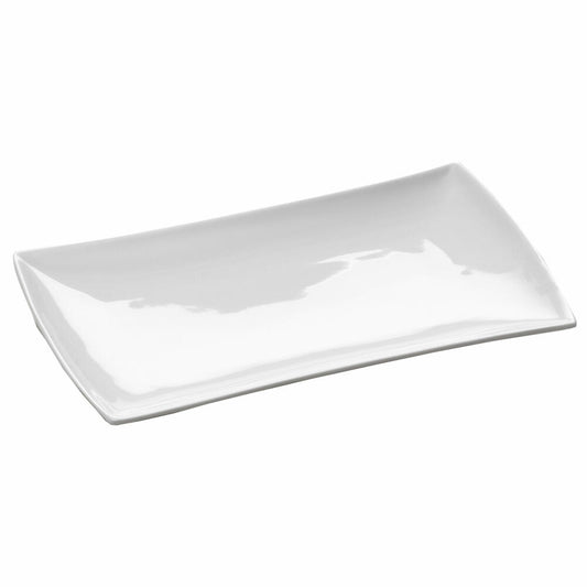 Maxwell & Williams East meets West Platte Eckig, Tablett, Servierplatte, Eckig, Porzellan, Weiß, 20 cm x 11 cm, JX250031