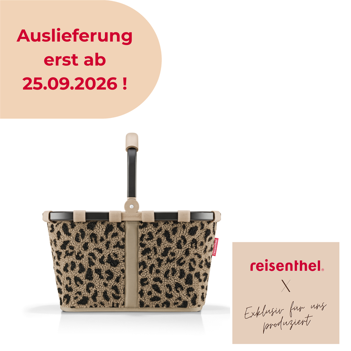 reisenthel carrybag, Einkaufskorb, Korb, Picknickkorb, Teddy Leo Brown, 22 L, BK6305