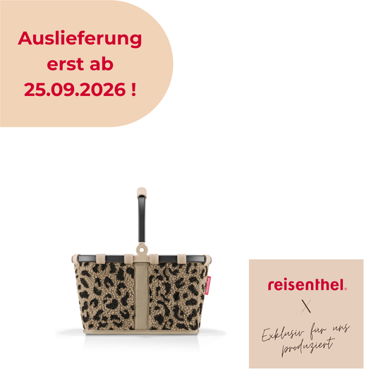 reisenthel carrybag XS, Einkaufskorb, Korb, Picknickkorb, Teddy Leo Brown, 5 L, BN6305