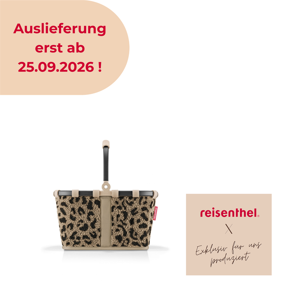 reisenthel carrybag XS, Einkaufskorb, Korb, Picknickkorb, Teddy Leo Brown, 5 L, BN6305