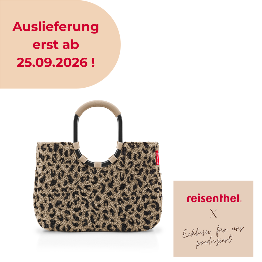 reisenthel loopshopper L, Einkaufstasche, Shopper, Tasche, Teddy Leo Brown, 25 L, OR6305