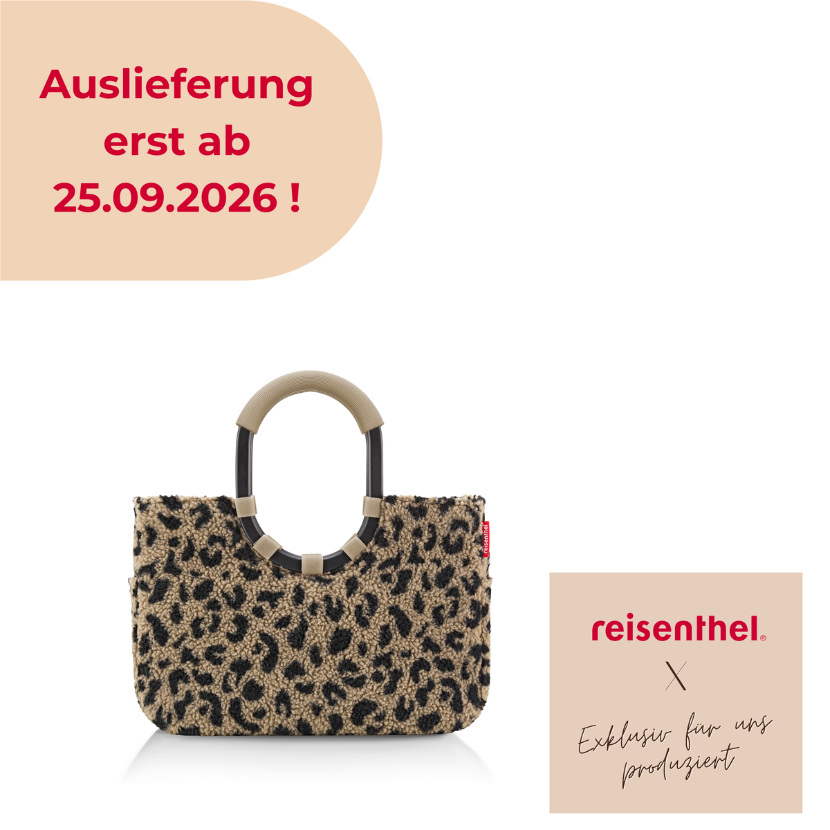 reisenthel loopshopper M, Einkaufstasche, Shopper, Tasche, Teddy Leo Brown, 12 L, OS6305