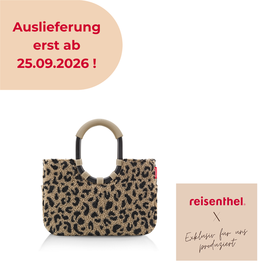 reisenthel loopshopper M, Einkaufstasche, Shopper, Tasche, Teddy Leo Brown, 12 L, OS6305