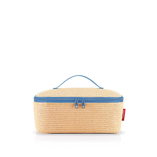 reisenthel coolerbag M pocket, Kühltasche, Isolierte Tasche, Thermotasche, Raffia Blue, 4.5 L, LF4121
