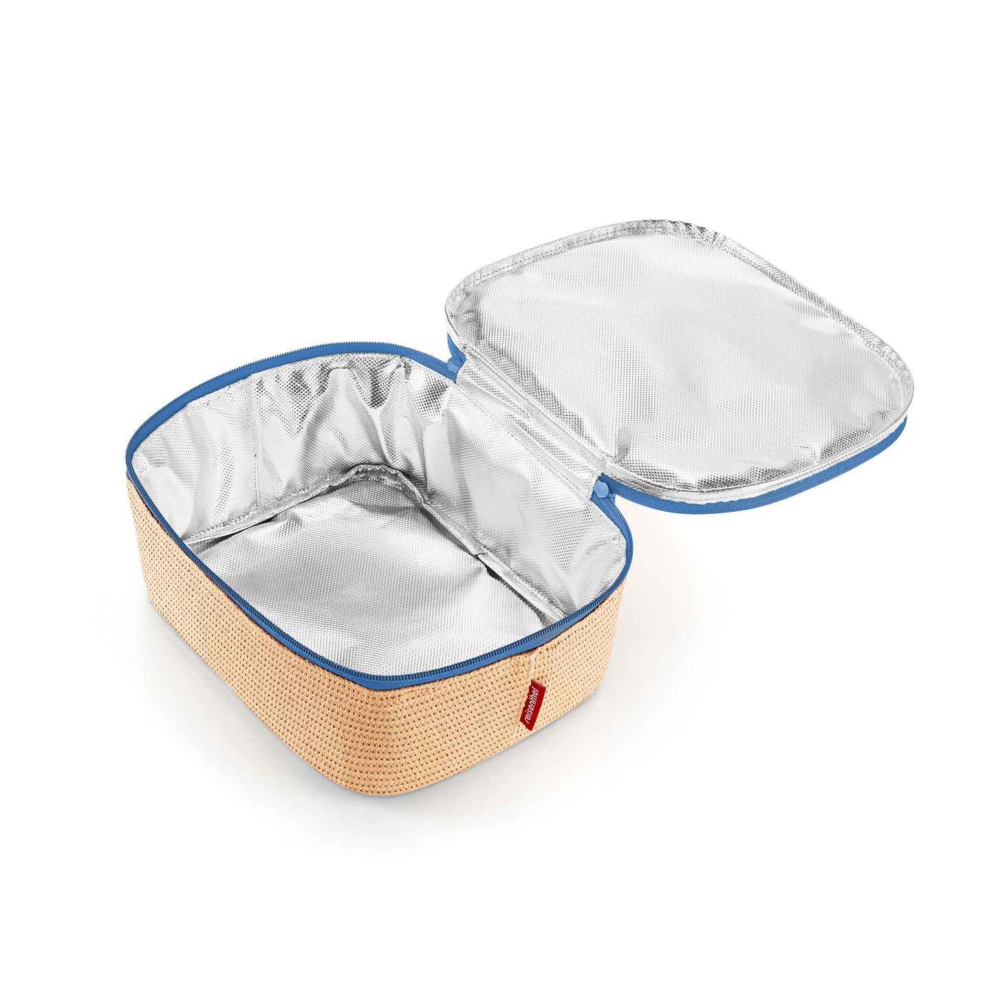 reisenthel coolerbag M pocket, Kühltasche, Isolierte Tasche, Thermotasche, Raffia Blue, 4.5 L, LF4121